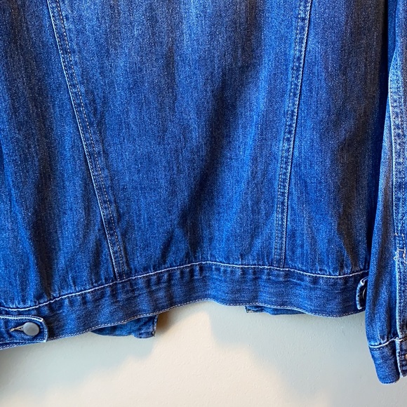 FOREVER21 DENIM JEAN JACKET DARK BLUE - Picture 11 of 12